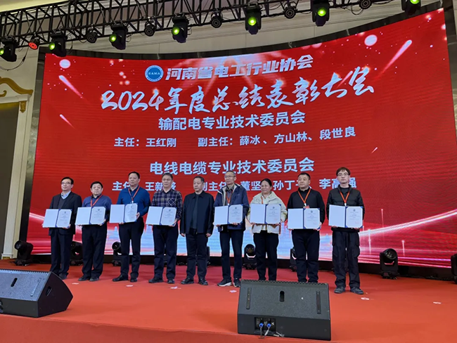 乐投（中国）官方网站登录界面荣获河南省电工行业双优称号， 持续助力电力行业发展